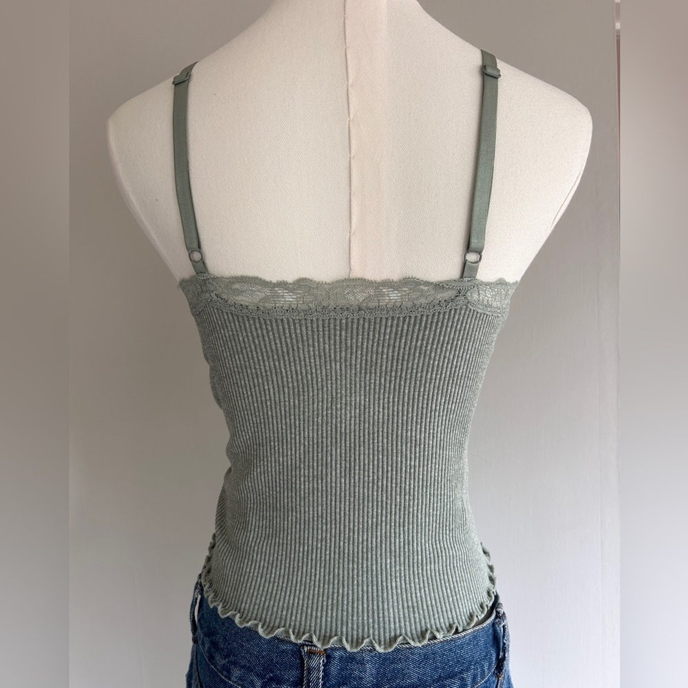 GYPSY & JADE Babydoll Lace Trim Cami Ruffle Hem Tank Y2K Coquette Fairy | S / M - Picture 7 of 10